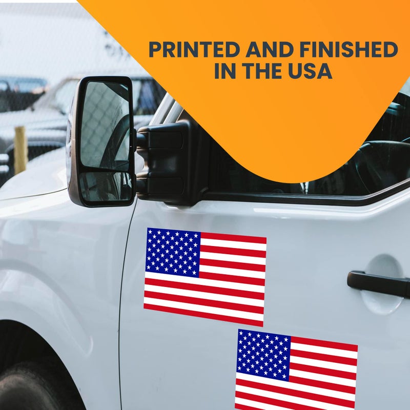 Magnet Me Up: American Flag Automotive Magnet Decal - 5x8 inches, 2 Pack, Red White, and Blue - Heavy-Duty for Car, Truck, SUV United States of America Patriotic Auto Accessories, USA Flag Car Magnets - Image 3